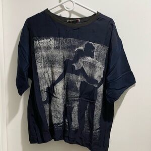 (3) Vintage Della Paciotti Paris Whimsigoth Punk Grunge Graphic Blouse Top OS